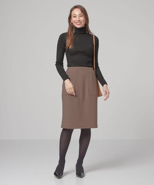 closet story(クローゼットストーリー)の「<closet story>ベーシック リブ タートルネック ニット -ウォッシャブル-(ニット/セーター・レディース・ブラック/ネイビー/オフホワイト・FREE)」の5枚目の写真