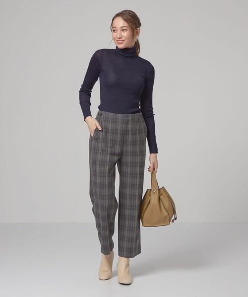 closet story(クローゼットストーリー)の「<closet story>ベーシック リブ タートルネック ニット -ウォッシャブル-(ニット/セーター・レディース・ブラック/ネイビー/オフホワイト・FREE)」の9枚目の写真