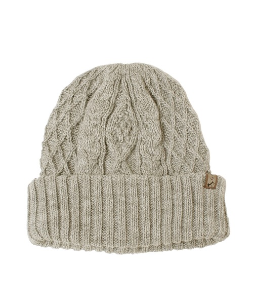 14+（イチヨンプラス）の「イタリア糸ケーブル編みワッチ（ニットキャップ/ビーニー・レディース・チャコールグレー/ライトブルー/ブラック/イエロー/ワインレッド/ピンク/オリーブ/ネイビー/アイボリー/グレー/ブラウン/ブルー/ベージュ/オレンジ/パープル・FREE）」の18枚目の写真