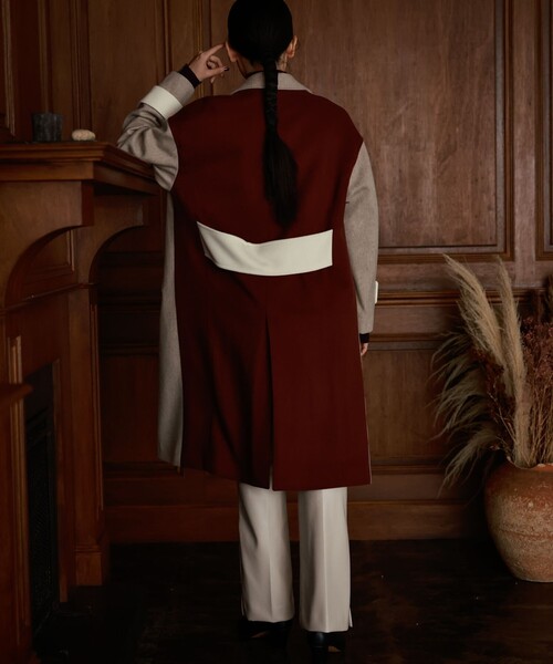 LOVELESS（ラブレス）の「コンフォータブルブロッキングコート（チェスターコート・レディース・ホワイト系その他・34/36）」の4枚目の写真