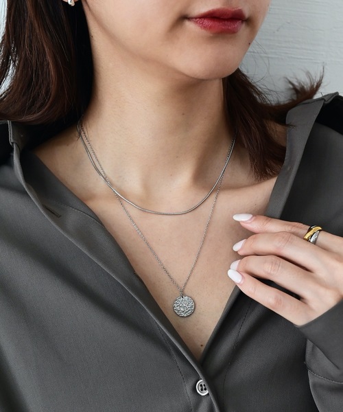 CENE（セネ）の「【CENE】セネ/ コインネックレス（ネックレス・レディース・シルバー・FREE）」の4枚目の写真