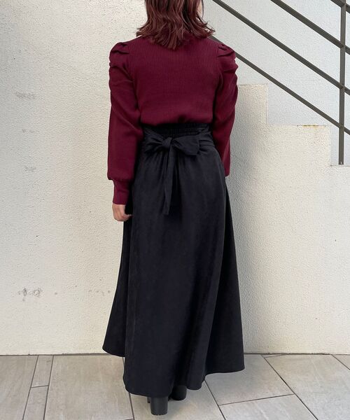 MAJESTIC LEGON（マジェスティックレゴン）の「2wayハイウエストスカート（スカート・レディース・アイボリー/ブラウン系その他2/ブラウン/ブラック/ベージュ系その他2/ブルー系その他4・SMALL/MEDIUM）」の8枚目の写真