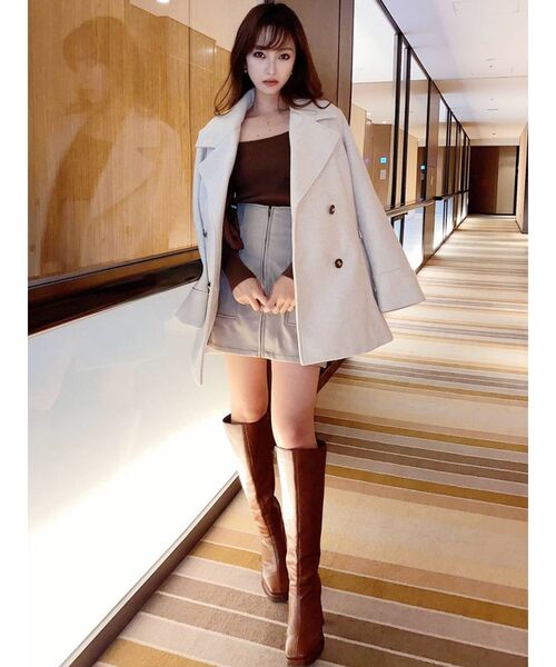 RESEXXY（リゼクシー）の「チュールパフニットTOPS（ニット/セーター・レディース・オフホワイト/ブラック/ブラウン・FREE）」の15枚目の写真