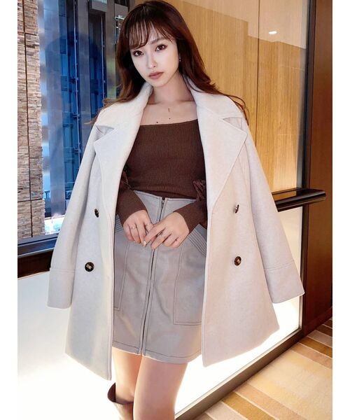 RESEXXY（リゼクシー）の「チュールパフニットTOPS（ニット/セーター・レディース・オフホワイト/ブラック/ブラウン・FREE）」の18枚目の写真