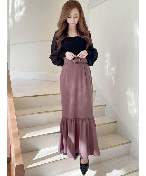 RESEXXY（リゼクシー）の「チュールパフニットTOPS（ニット/セーター・レディース・オフホワイト/ブラック/ブラウン・FREE）」の22枚目の写真