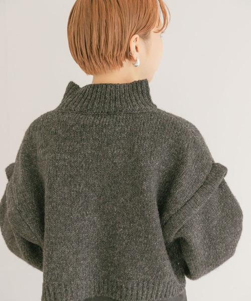 ITEMS URBANRESEARCH(アイテムズ アーバンリサーチ)の「ハイネックショートニット(ニット/セーター・レディース・チャコールグレー/グレー/グリーン・FREE)」の17枚目の写真