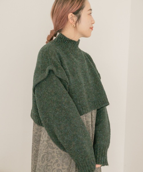 ITEMS URBANRESEARCH(アイテムズ アーバンリサーチ)の「ハイネックショートニット(ニット/セーター・レディース・チャコールグレー/グレー/グリーン・FREE)」の21枚目の写真