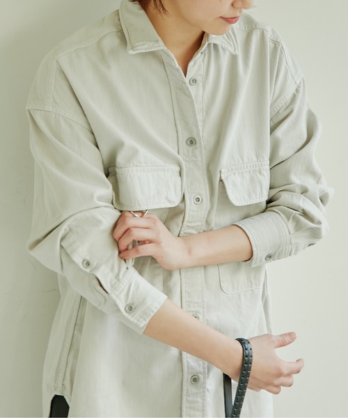YANUK(ヤヌーク)の「【YANUK】C.P.Oシャツ / 別注(シャツ/ブラウス・レディース・サンドベージュ・FREE)」の20枚目の写真