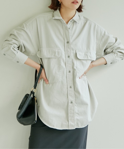 YANUK(ヤヌーク)の「【YANUK】C.P.Oシャツ / 別注(シャツ/ブラウス・レディース・サンドベージュ・FREE)」の10枚目の写真