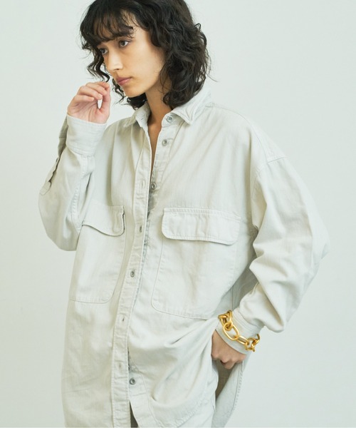 YANUK(ヤヌーク)の「【YANUK】C.P.Oシャツ / 別注(シャツ/ブラウス・レディース・サンドベージュ・FREE)」の9枚目の写真