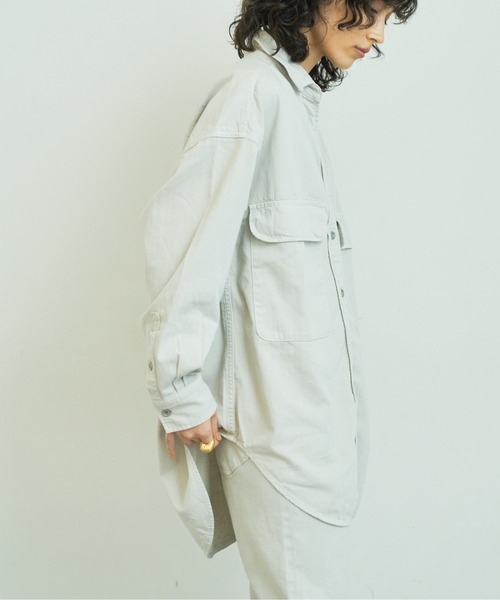 YANUK(ヤヌーク)の「【YANUK】C.P.Oシャツ / 別注(シャツ/ブラウス・レディース・サンドベージュ・FREE)」の5枚目の写真