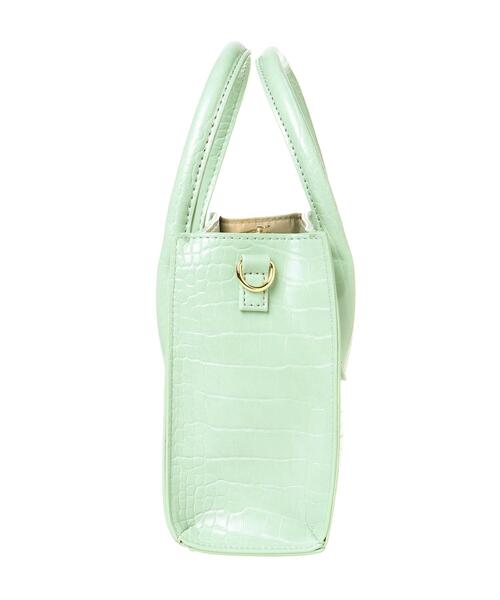 INGNI（イング）の「クロコミニショルダーBAG（トートバッグ・レディース・アイボリー/ブラック/ミント・ONE SIZE）」の5枚目の写真