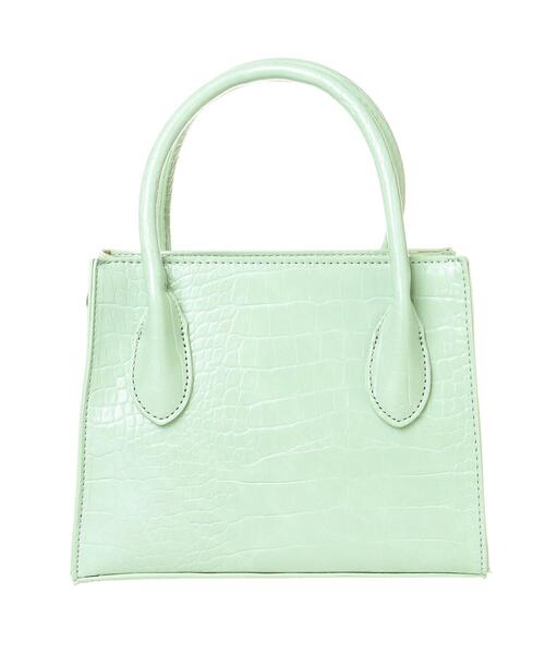 INGNI（イング）の「クロコミニショルダーBAG（トートバッグ・レディース・アイボリー/ブラック/ミント・ONE SIZE）」の4枚目の写真