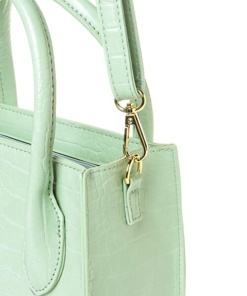INGNI（イング）の「クロコミニショルダーBAG（トートバッグ・レディース・アイボリー/ブラック/ミント・ONE SIZE）」の6枚目の写真