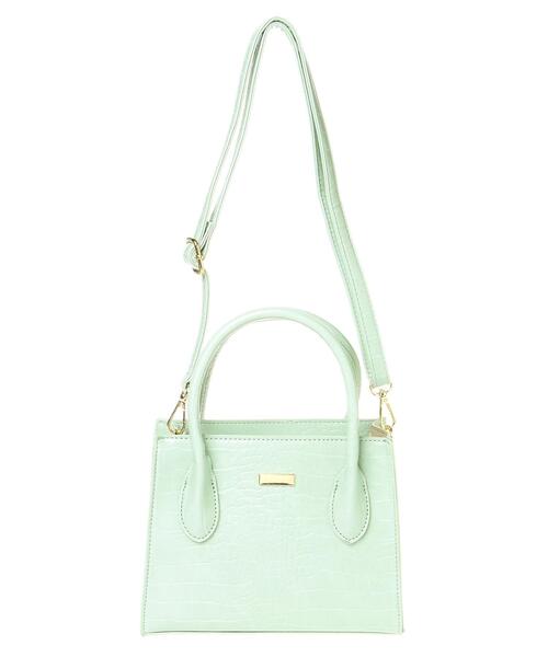 INGNI（イング）の「クロコミニショルダーBAG（トートバッグ・レディース・アイボリー/ブラック/ミント・ONE SIZE）」の10枚目の写真