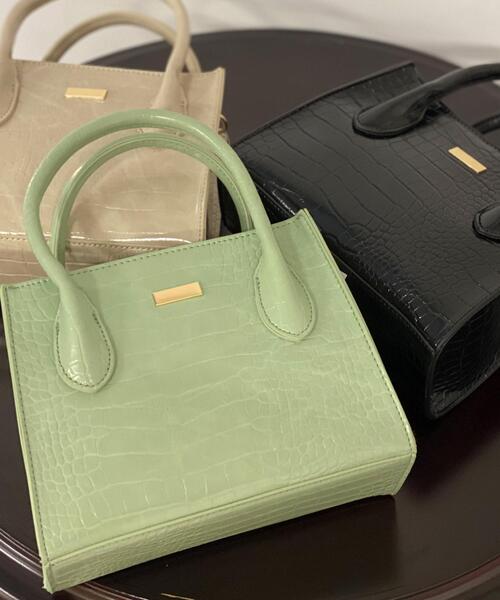 INGNI（イング）の「クロコミニショルダーBAG（トートバッグ・レディース・アイボリー/ブラック/ミント・ONE SIZE）」の12枚目の写真