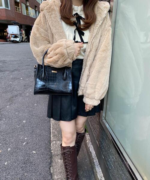 INGNI（イング）の「クロコミニショルダーBAG（トートバッグ・レディース・アイボリー/ブラック/ミント・ONE SIZE）」の13枚目の写真