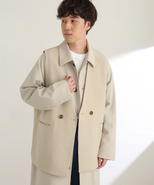 SENSE OF PLACE by URBAN RESEARCH(センスオブプレイスバイアーバンリサーチ)の「『セットアップ対応』 ダブルテーラードベスト(ベスト・メンズ・ブラック/ライトベージュ・MEDIUM/LARGE)」の6枚目の写真