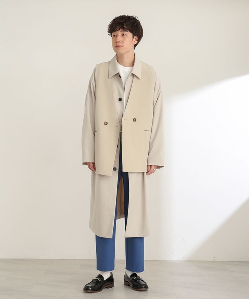 SENSE OF PLACE by URBAN RESEARCH(センスオブプレイスバイアーバンリサーチ)の「『セットアップ対応』 ダブルテーラードベスト(ベスト・メンズ・ブラック/ライトベージュ・MEDIUM/LARGE)」の8枚目の写真