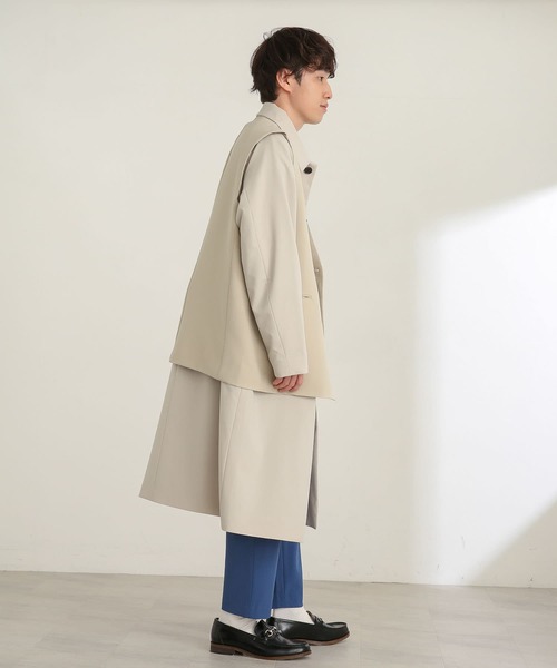 SENSE OF PLACE by URBAN RESEARCH(センスオブプレイスバイアーバンリサーチ)の「『セットアップ対応』 ダブルテーラードベスト(ベスト・メンズ・ブラック/ライトベージュ・MEDIUM/LARGE)」の10枚目の写真