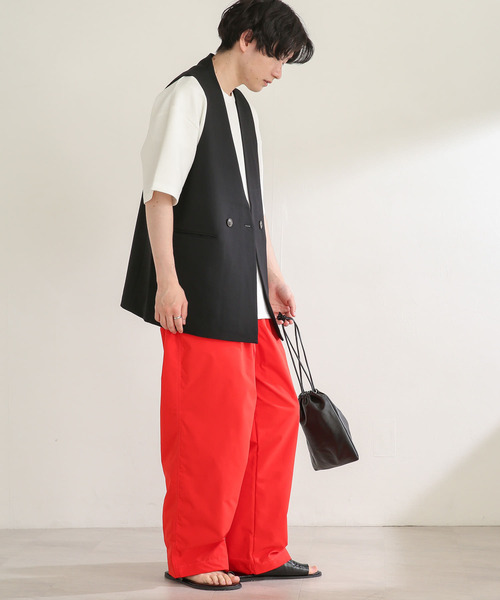 SENSE OF PLACE by URBAN RESEARCH(センスオブプレイスバイアーバンリサーチ)の「『セットアップ対応』 ダブルテーラードベスト(ベスト・メンズ・ブラック/ライトベージュ・MEDIUM/LARGE)」の15枚目の写真