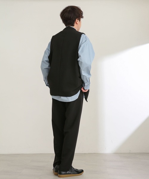 SENSE OF PLACE by URBAN RESEARCH(センスオブプレイスバイアーバンリサーチ)の「『セットアップ対応』 ダブルテーラードベスト(ベスト・メンズ・ブラック/ライトベージュ・MEDIUM/LARGE)」の19枚目の写真