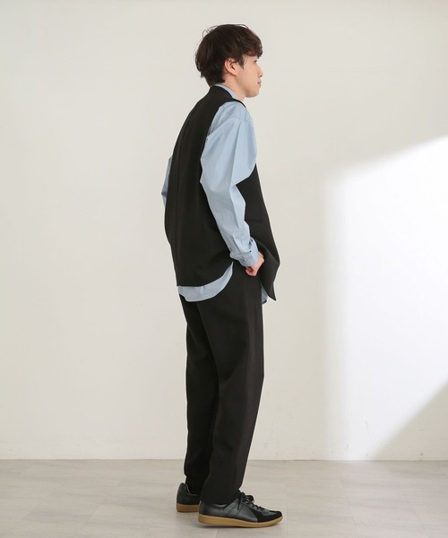 SENSE OF PLACE by URBAN RESEARCH(センスオブプレイスバイアーバンリサーチ)の「『セットアップ対応』 ダブルテーラードベスト(ベスト・メンズ・ブラック/ライトベージュ・MEDIUM/LARGE)」の20枚目の写真