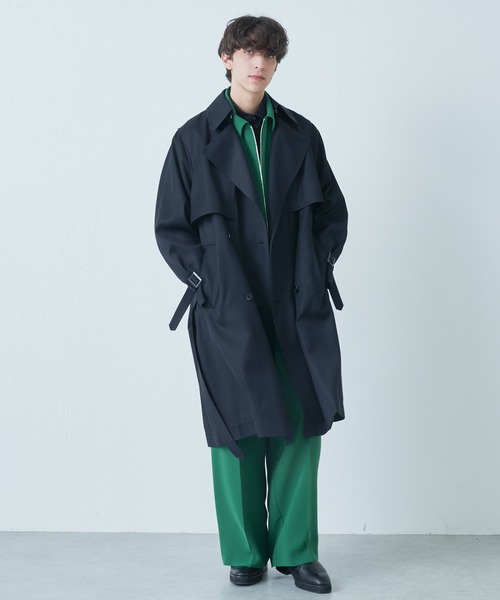 Lui's（ルイス）の「ビッグトレンチコート（トレンチコート・メンズ・ブラック/ライトベージュ・FREE）」の15枚目の写真