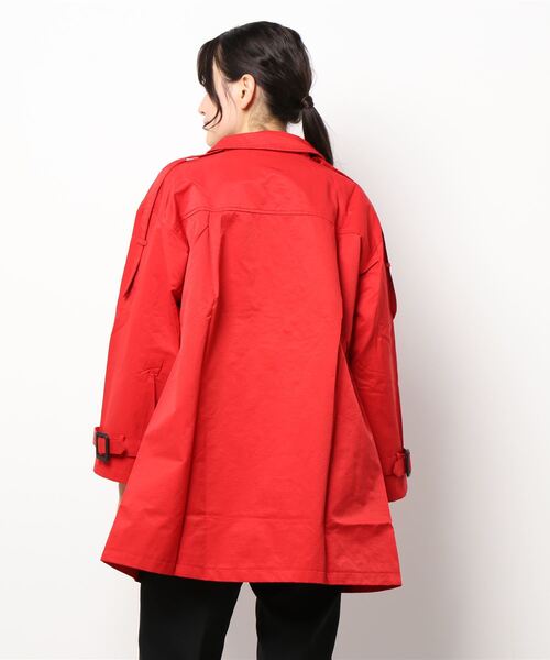 BLANC FICELLE(ブランフィセル)の「ステンカラーコート(ステンカラーコート・レディース・レッド/ベージュ/アイボリー・XXX-LARGE/SMALL/X-LARGE/LARGE)」の4枚目の写真