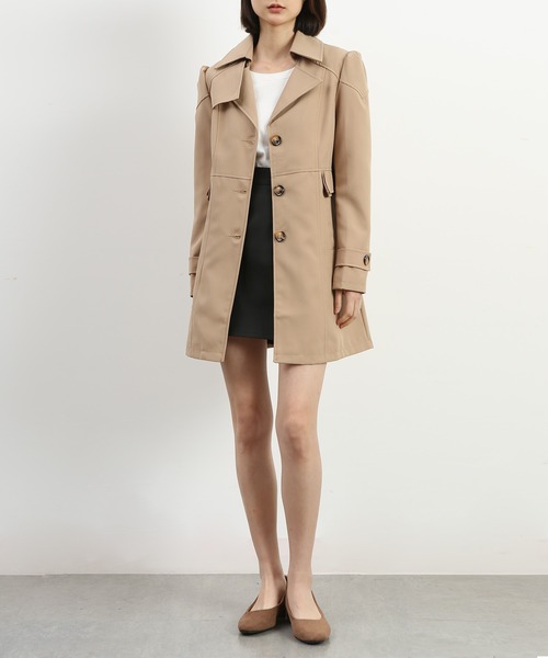 BLANC FICELLE(ブランフィセル)の「ステンカラーコート(ステンカラーコート・レディース・レッド/ベージュ/アイボリー・XXX-LARGE/SMALL/X-LARGE/LARGE)」の8枚目の写真