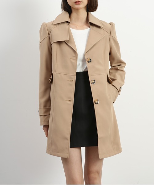 BLANC FICELLE(ブランフィセル)の「ステンカラーコート(ステンカラーコート・レディース・レッド/ベージュ/アイボリー・XXX-LARGE/SMALL/X-LARGE/LARGE)」の10枚目の写真