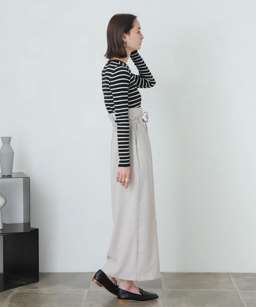 SENSE OF PLACE by URBAN RESEARCH（センスオブプレイスバイアーバンリサーチ）の「『XS・TALL展開あり』カルゼハイウエストラップスカート（スカート・レディース・ライトベージュ/グリーン/ブラック・SMALL/TALL/X-SMALL/MEDIUM）」の10枚目の写真