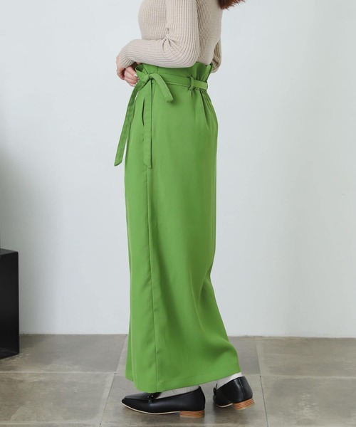 SENSE OF PLACE by URBAN RESEARCH（センスオブプレイスバイアーバンリサーチ）の「『XS・TALL展開あり』カルゼハイウエストラップスカート（スカート・レディース・ライトベージュ/グリーン/ブラック・SMALL/TALL/X-SMALL/MEDIUM）」の21枚目の写真