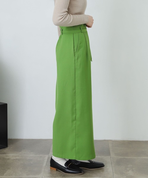 SENSE OF PLACE by URBAN RESEARCH（センスオブプレイスバイアーバンリサーチ）の「『XS・TALL展開あり』カルゼハイウエストラップスカート（スカート・レディース・ライトベージュ/グリーン/ブラック・SMALL/TALL/X-SMALL/MEDIUM）」の22枚目の写真