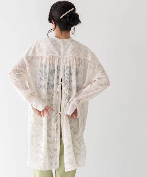 CITEN(シテン)の「<CITEN(シテン)>カットジャカード バックリボン ブラウス(シャツ/ブラウス・レディース・ホワイト/ブラック・FREE)」の7枚目の写真
