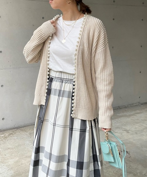 【一部WEB限定カラー】SSパールニットカーディガン