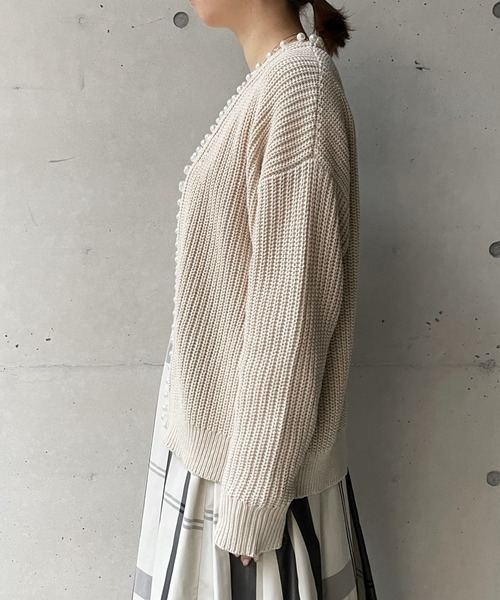 【一部WEB限定カラー】SSパールニットカーディガン