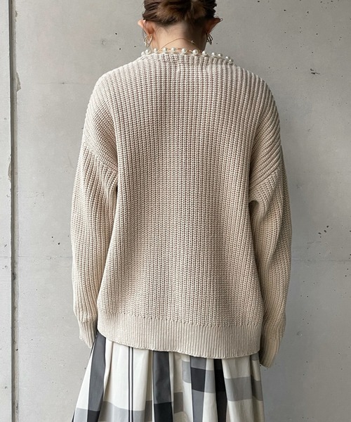【一部WEB限定カラー】SSパールニットカーディガン