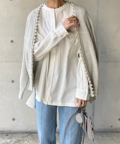 【一部WEB限定カラー】SSパールニットカーディガン