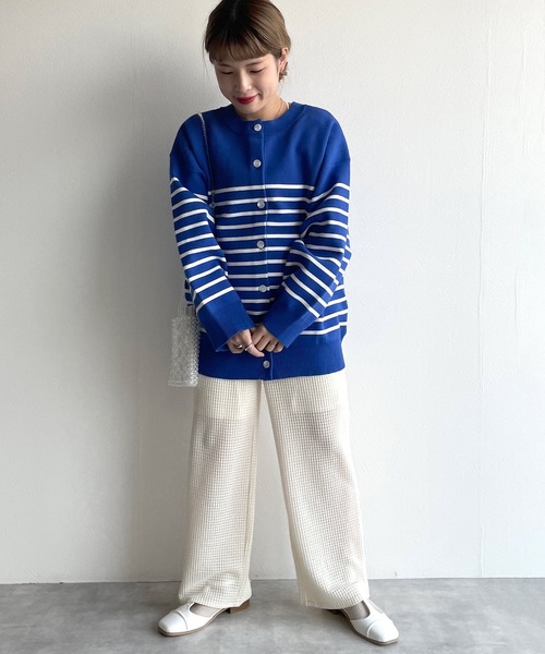 w closet（ダブルクローゼット）の「【SETUP対応】イージーパンツ（その他パンツ・レディース・キナリ/ライム/ブルー・FREE）」の4枚目の写真