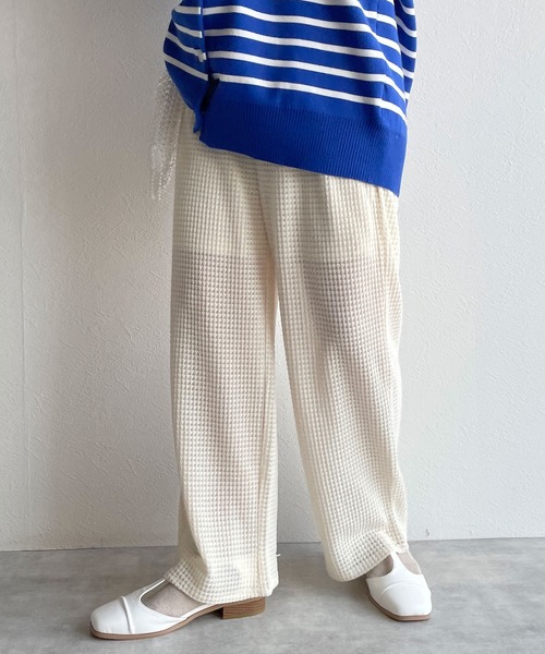 w closet（ダブルクローゼット）の「【SETUP対応】イージーパンツ（その他パンツ・レディース・キナリ/ライム/ブルー・FREE）」の5枚目の写真