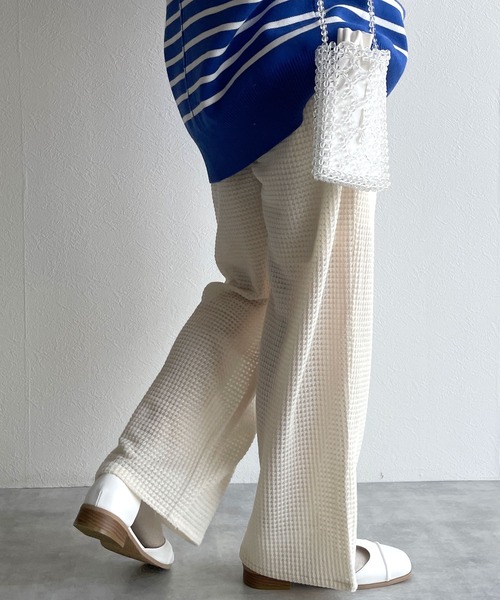 w closet（ダブルクローゼット）の「【SETUP対応】イージーパンツ（その他パンツ・レディース・キナリ/ライム/ブルー・FREE）」の6枚目の写真