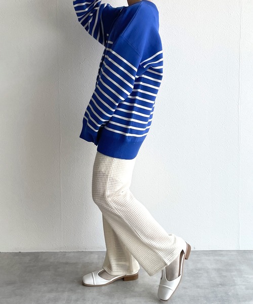 w closet（ダブルクローゼット）の「【SETUP対応】イージーパンツ（その他パンツ・レディース・キナリ/ライム/ブルー・FREE）」の7枚目の写真