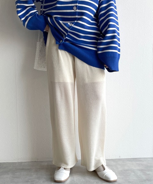 w closet（ダブルクローゼット）の「【SETUP対応】イージーパンツ（その他パンツ・レディース・キナリ/ライム/ブルー・FREE）」の8枚目の写真