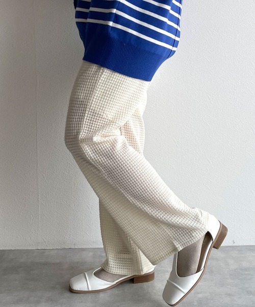 w closet（ダブルクローゼット）の「【SETUP対応】イージーパンツ（その他パンツ・レディース・キナリ/ライム/ブルー・FREE）」の10枚目の写真