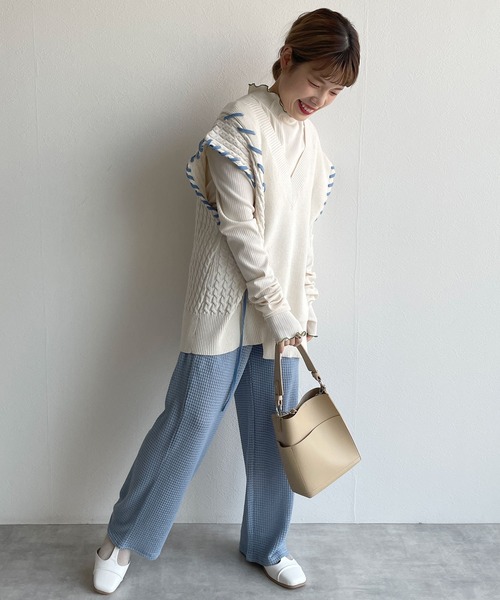 w closet（ダブルクローゼット）の「【SETUP対応】イージーパンツ（その他パンツ・レディース・キナリ/ライム/ブルー・FREE）」の20枚目の写真