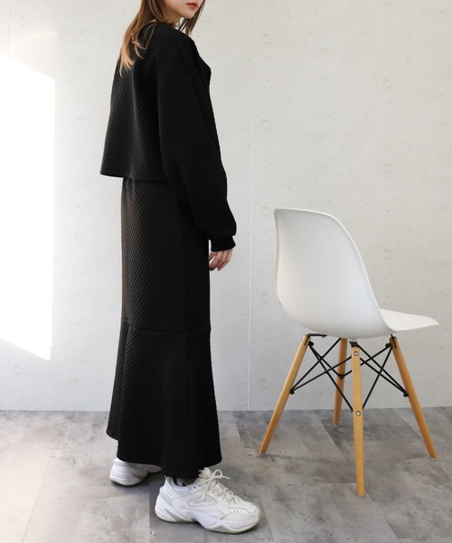 Per sist ence(パーシエンス)の「Per sist ence/パーシエンス カットキルティング マーメイドスカート(スカート・レディース・オフホワイト/グレー/ブラック・FREE)」の21枚目の写真