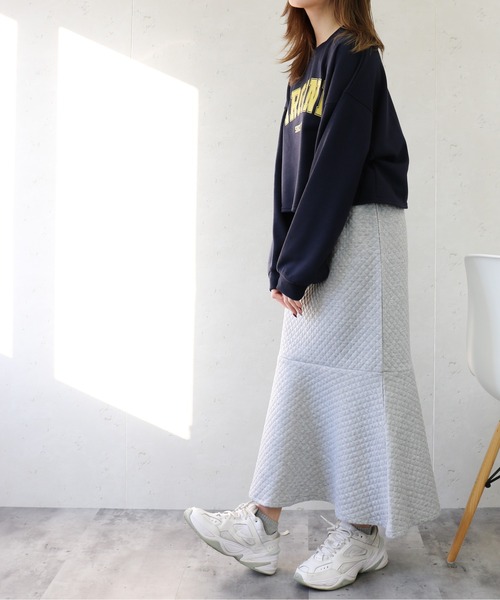 Per sist ence(パーシエンス)の「Per sist ence/パーシエンス カットキルティング マーメイドスカート(スカート・レディース・オフホワイト/グレー/ブラック・FREE)」の12枚目の写真