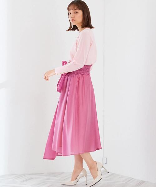 Tiara（ティアラ）の「綿シルクニットプルオーバー（ニット/セーター・レディース・ライトピンク/ピンク・FREE）」の5枚目の写真