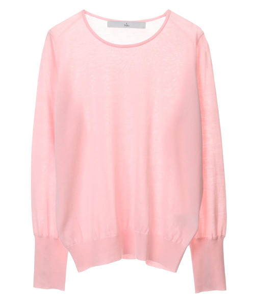 Tiara（ティアラ）の「綿シルクニットプルオーバー（ニット/セーター・レディース・ライトピンク/ピンク・FREE）」の6枚目の写真